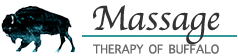 massage therapy of buffalo logo